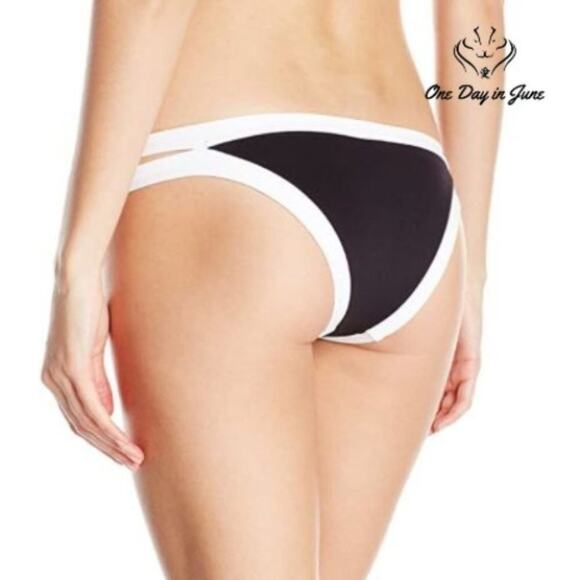 SeaFolly Block Party Brazilian Low Rise Bikini Bottom Size 2 - Picture 2 of 3